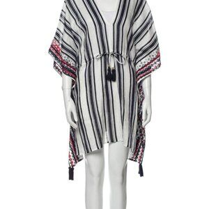 Tory Burch Ravena Printed Beach Caftan Striped Cover-Up - Size Med EUC
